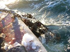 Icy instruments at buoy E in January